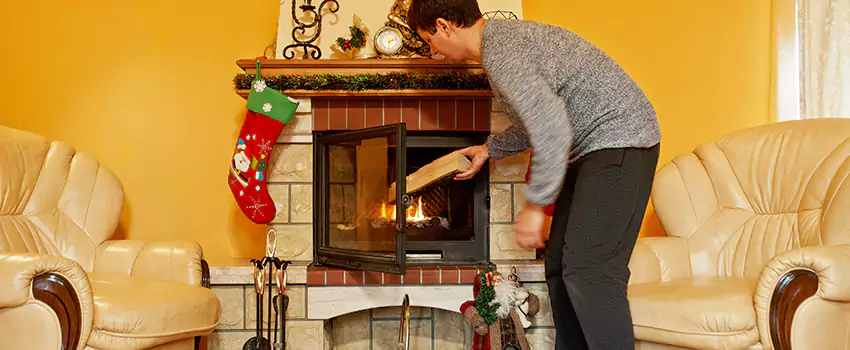 Rusted Metal Fireplace Restoration in Camp Springs, Maryland